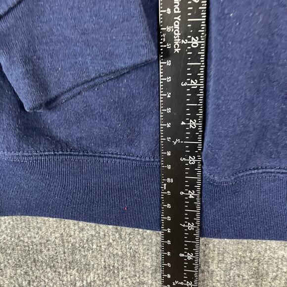 Fruit of the Loom Sweatshirt Mens M Navy Blue NYC Embroidered Crewneck Fleece - Picture 4 of 7